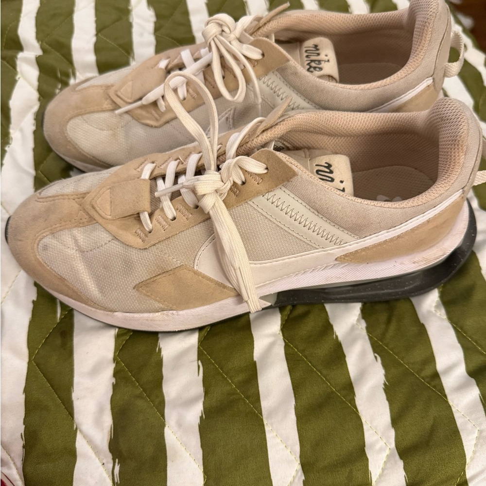 Nike Cream and White Athletic Sneakers